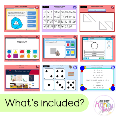 Multi Age K-2 Year B Term 1 Maths Teaching Slides Mega Bundle - Teaching Slides