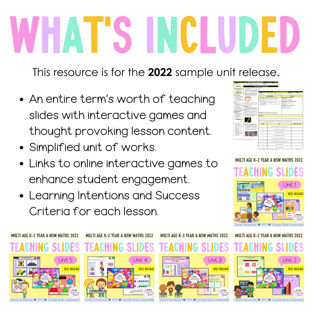 Multi Age K-2 Year B Term 1 Maths Teaching Slides Mega Bundle - Teaching Slides