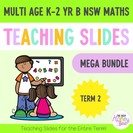 Multi Age K-2 Year B Term 2 Maths Teaching Slides Mega Bundle - Teaching Slides