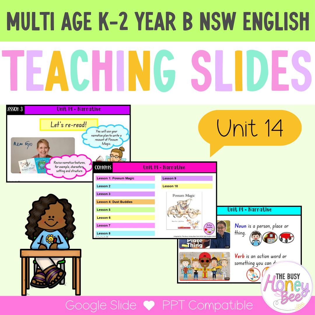 Multi Age K-2 Year B Term 3 English Teaching Slides Mega Bundle - Teaching Slides