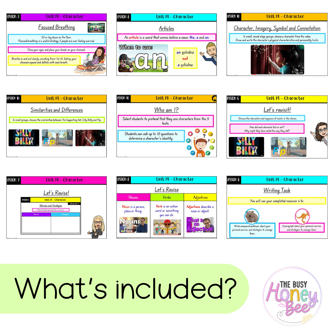 Multi Age K-2 Year B Term 4 English Teaching Slides Mega Bundle - Teaching Slides