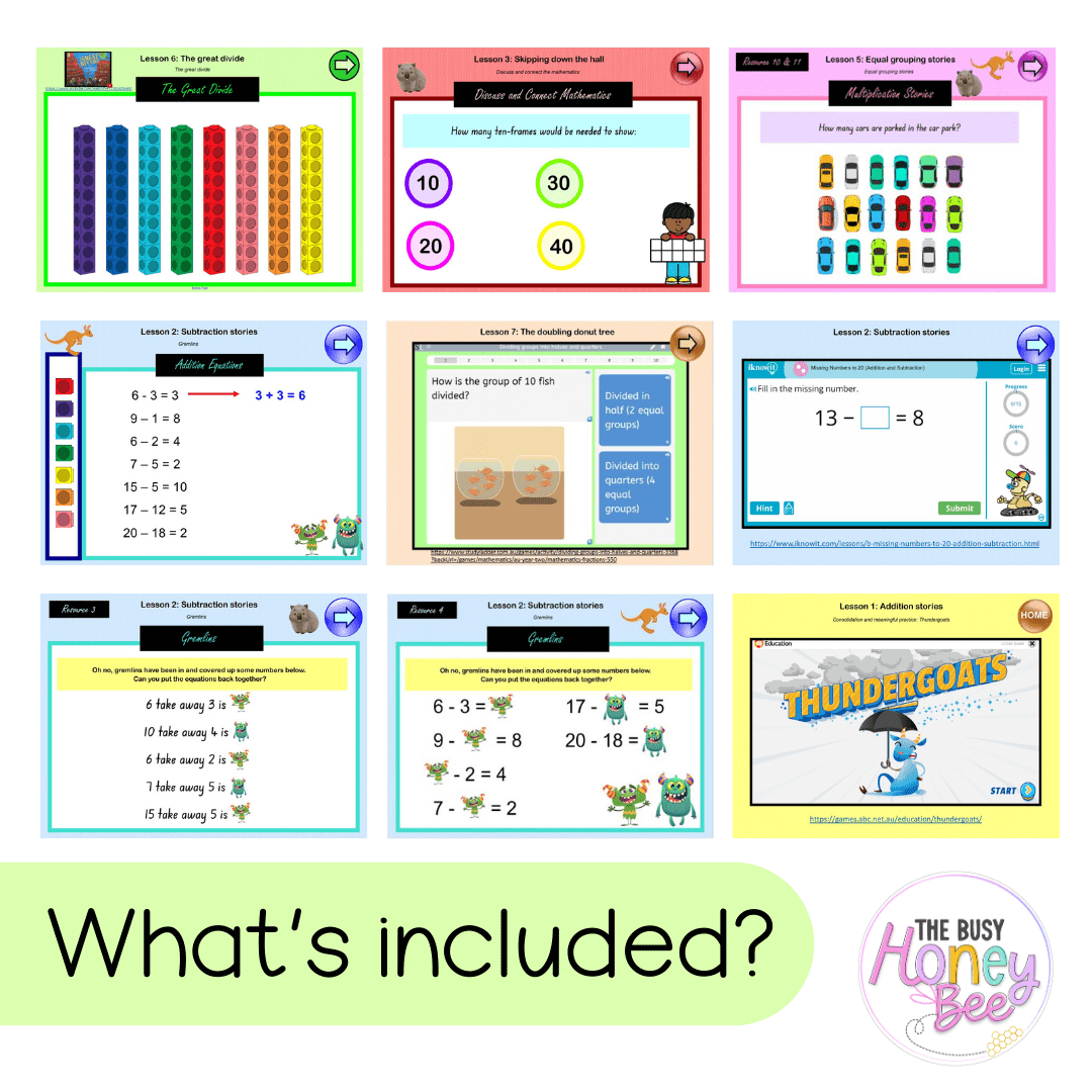 Multi Age K-2 Year B Term 4 Maths Teaching Slides Mega Bundle - Teaching Slides