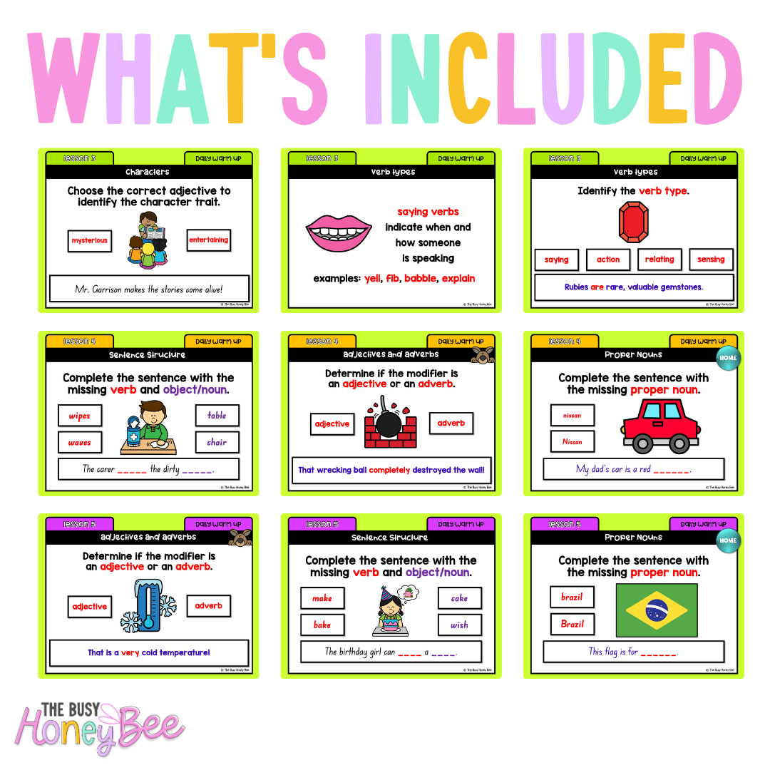 Multi Age K-2 Year B Ultimate English Australian | NSW English Daily Review | Warm-Up Mega Bundle - Warm Up | Revision