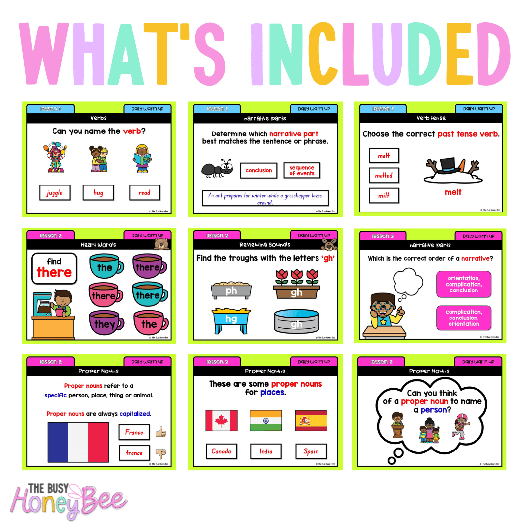 Multi Age K-2 Year B Ultimate English Australian | NSW English Daily Review | Warm-Up Mega Bundle - Warm Up | Revision
