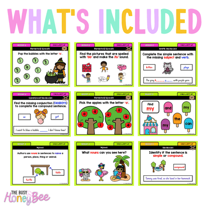 Multi Age K-2 Year B Ultimate English Australian | NSW English Daily Review | Warm-Up Mega Bundle - Warm Up | Revision