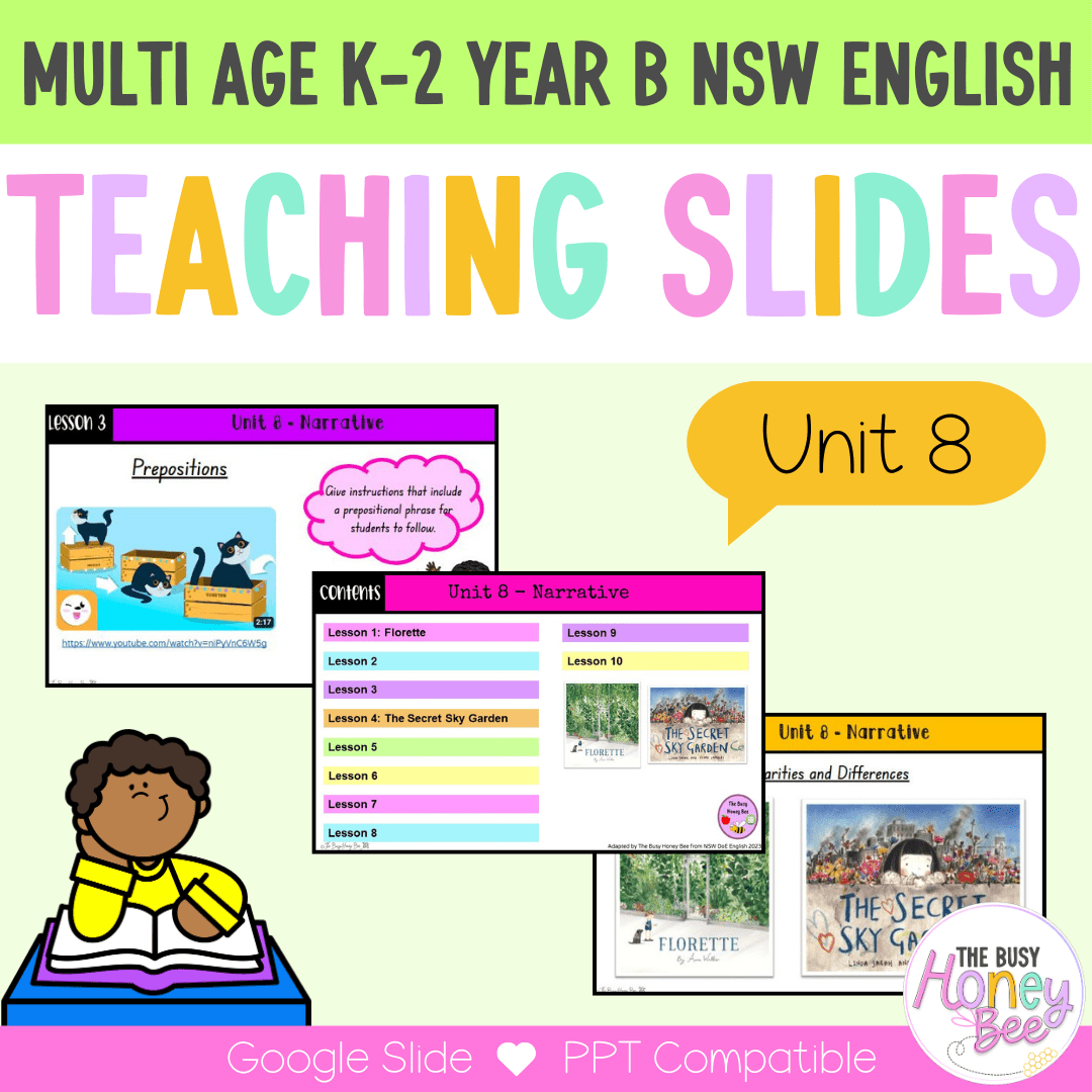 Multi Age K-2 Year B Ultimate English Teaching Slides Mega Bundle - Teaching Slides