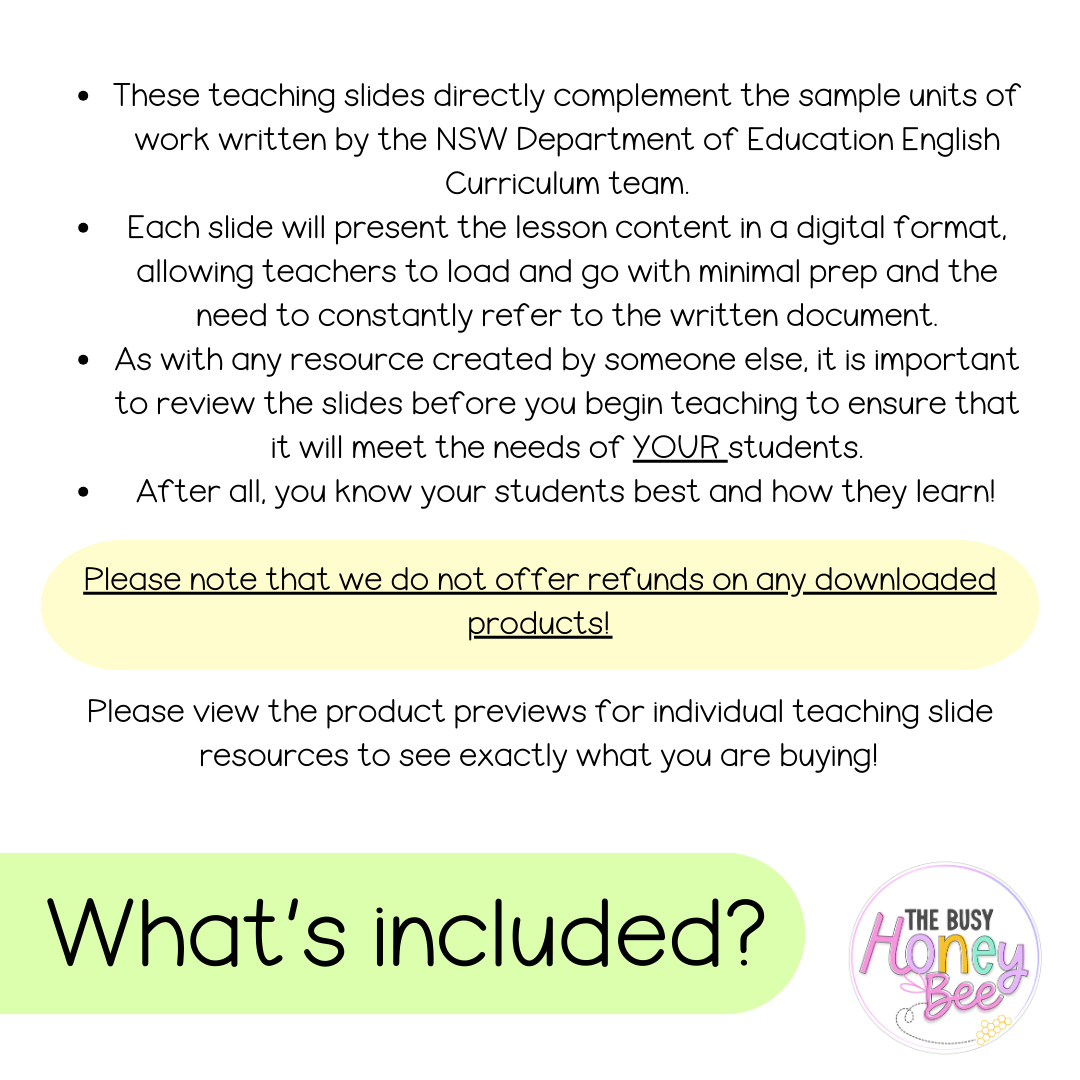 Multi Age K-2 Year B Ultimate English Teaching Slides Mega Bundle - Teaching Slides