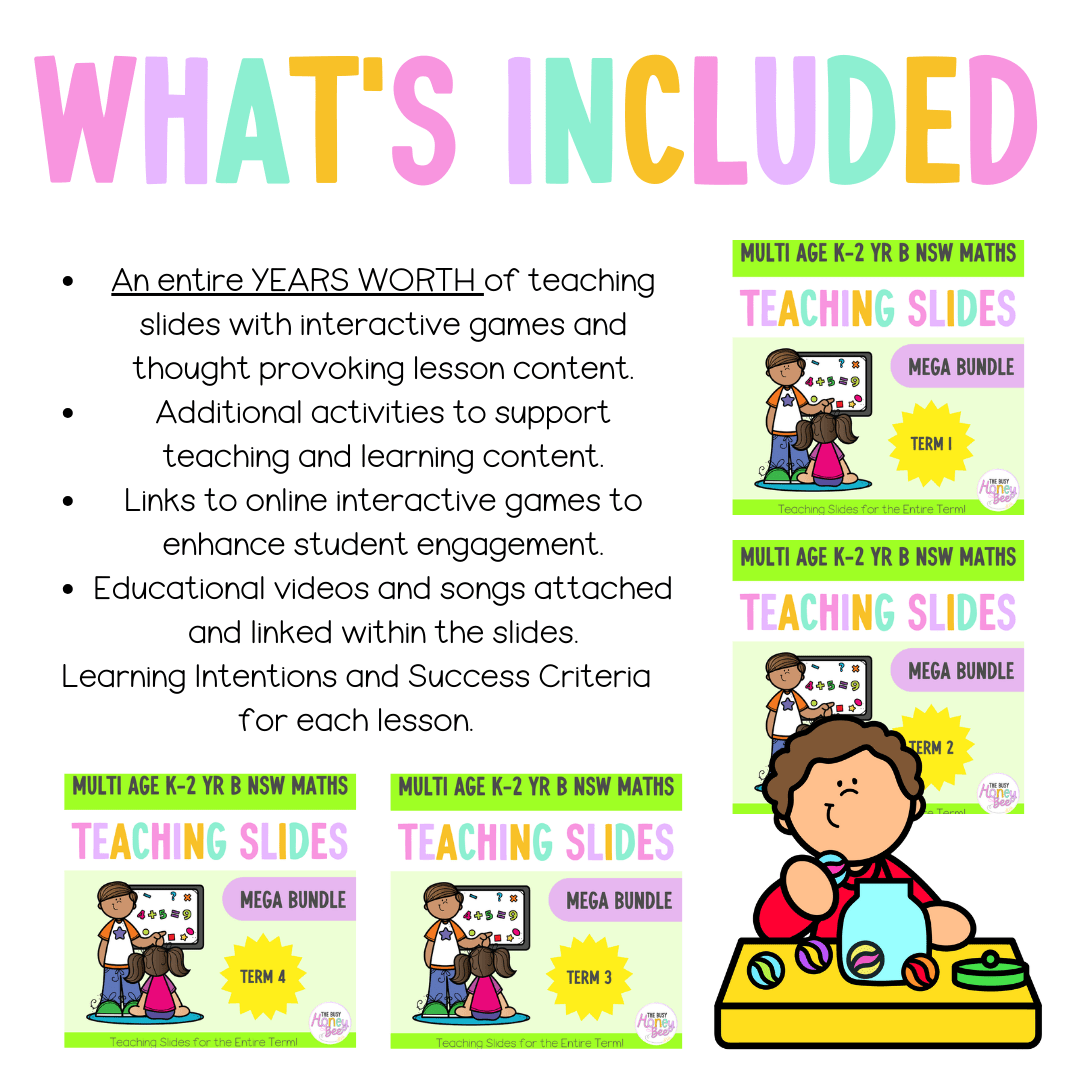 Multi Age K-2 Year B Ultimate Maths Teaching Slides Mega Bundle - Teaching Slides