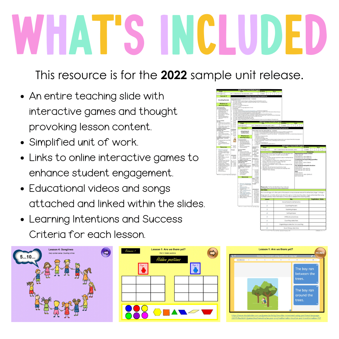 Multi Age K-2 Year B Unit 10 NSW Maths Teaching Slides 2022 - Teaching Slides