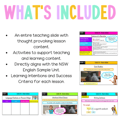 Multi Age K-2 Year B Unit 14 NSW Narrative English Teaching Slides - Teaching Slides