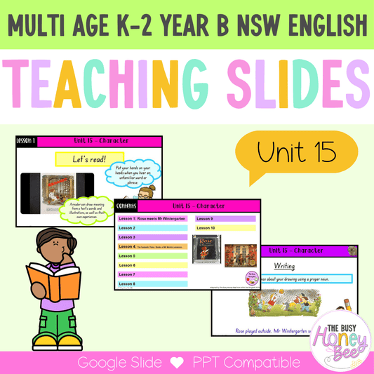 Multi Age K-2 Year B Unit 15 NSW Character English Teaching Slides - Teaching Slides