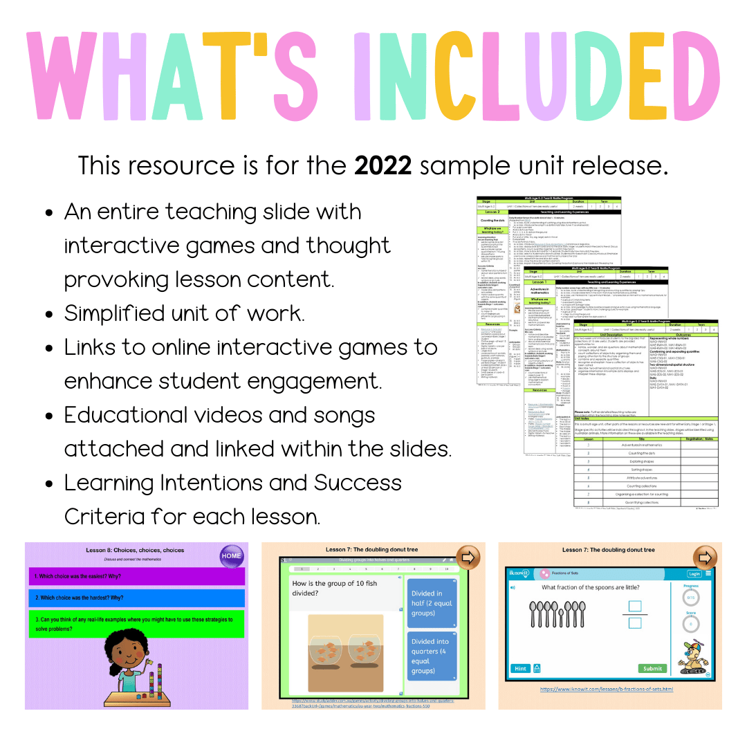 Multi Age K-2 Year B Unit 16 NSW Maths Teaching Slides 2022 - Teaching Slides