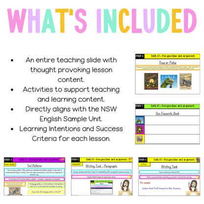Multi Age K-2 Year B Unit 17 NSW Perspective and Argument English Teaching Slides - Teaching Slides