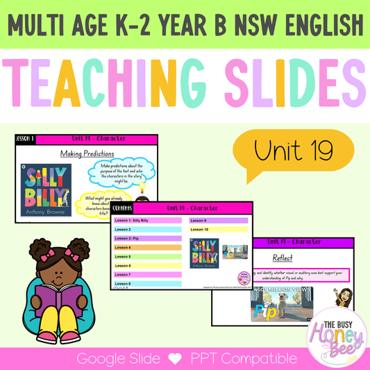 Multi Age K-2 Year B Unit 19 NSW Character English Teaching Slides - Teaching Slides