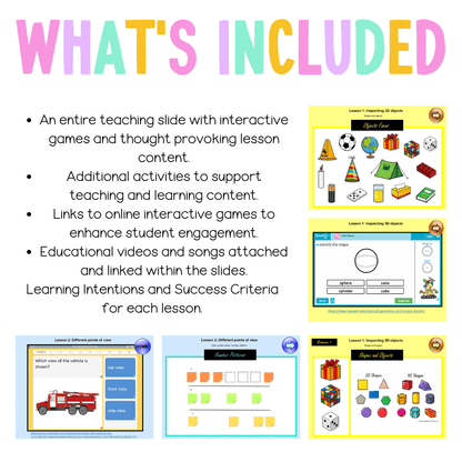 Multi Age K-2 Year B Unit 19 NSW Maths Teaching Slides - Zip Folder: Smart Notebook, PowerPoint, Google Slide Compatible