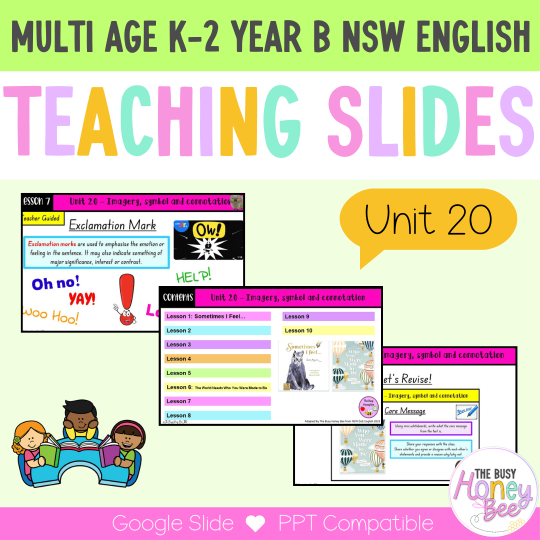 Multi Age K-2 Year B Unit 20 NSW Imagery, Symbol and Connotation English Teaching Slides - Teaching Slides
