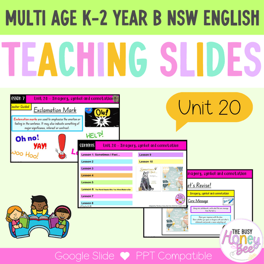 Multi Age K-2 Year B Unit 20 NSW Imagery, Symbol and Connotation English Teaching Slides - Teaching Slides