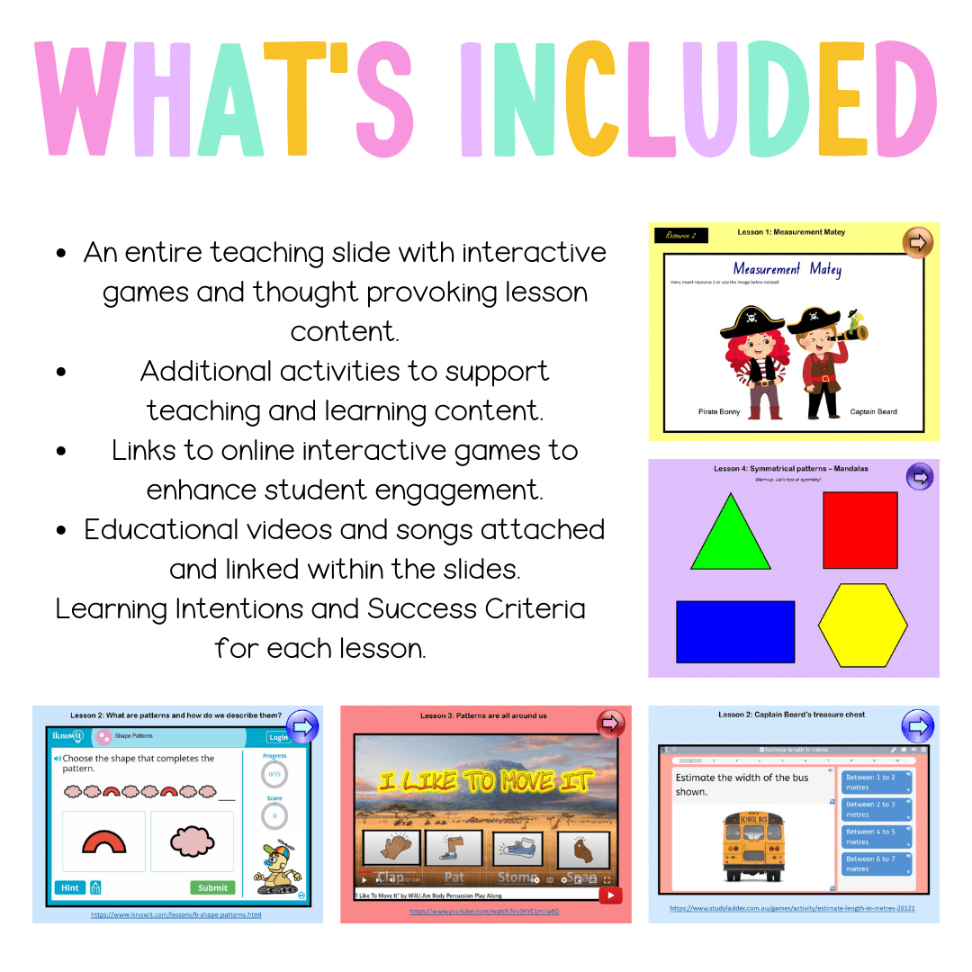 Multi Age K-2 Year B Unit 3 NSW Maths Teaching Slides - Teaching Slides