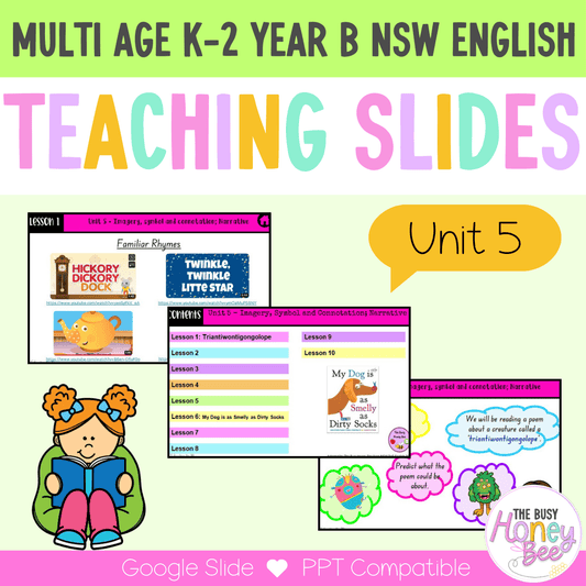Multi Age K-2 Year B Unit 5 NSW Imagery, Symbol and Connotation English Teaching Slides - Teaching Slides
