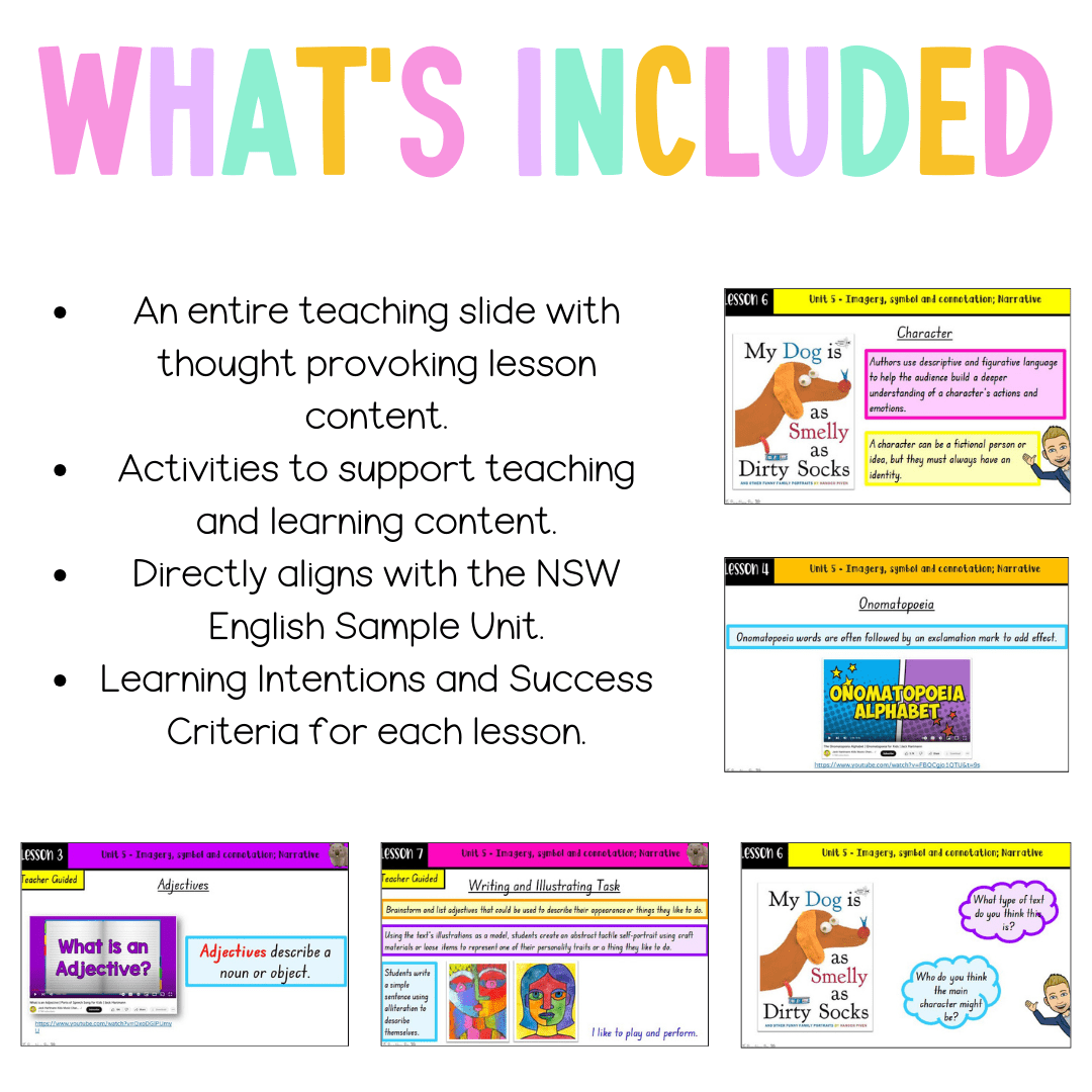 Multi Age K-2 Year B Unit 5 NSW Imagery, Symbol and Connotation English Teaching Slides - Teaching Slides