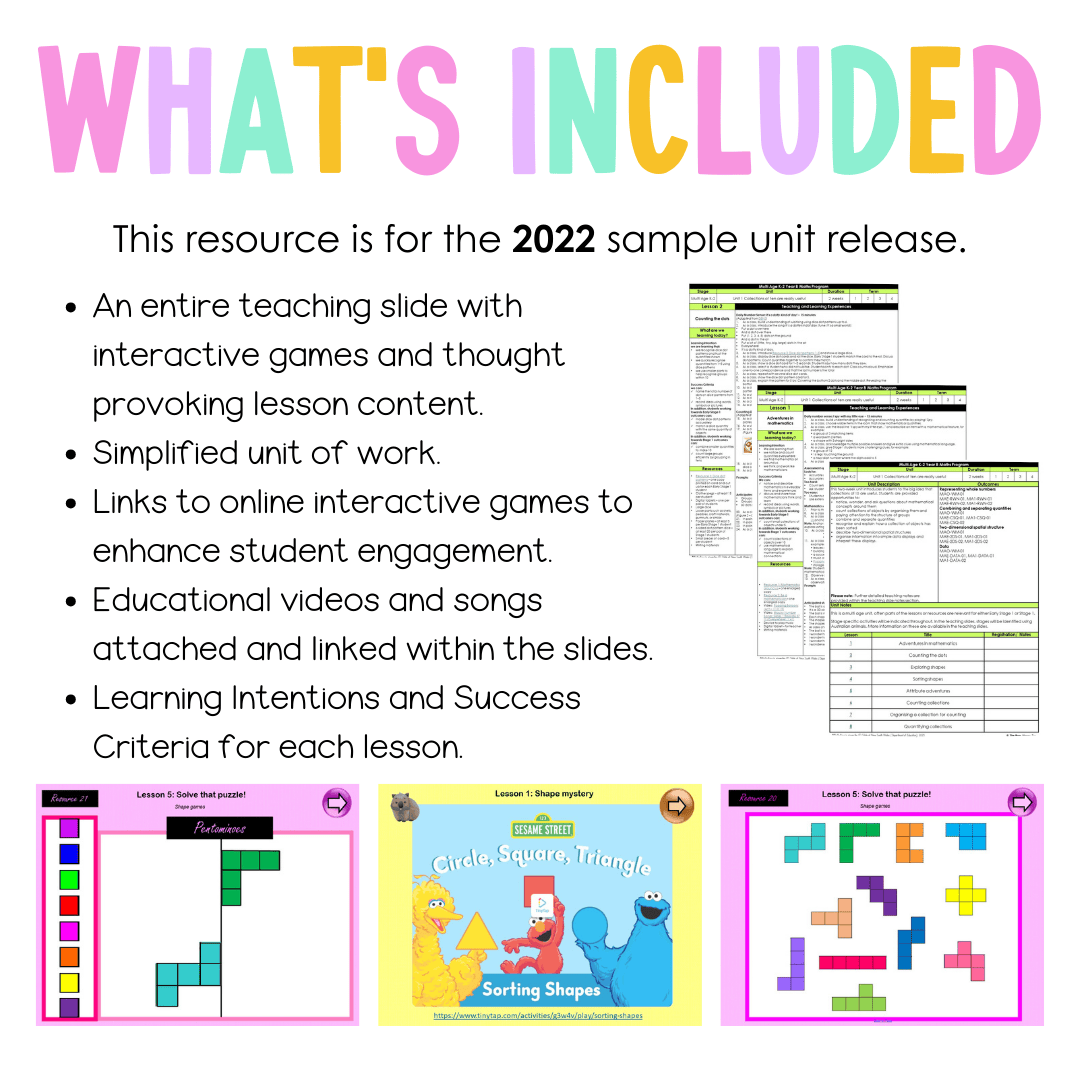 Multi Age K-2 Year B Unit 5 NSW Maths Teaching Slides 2022 - Teaching Slides