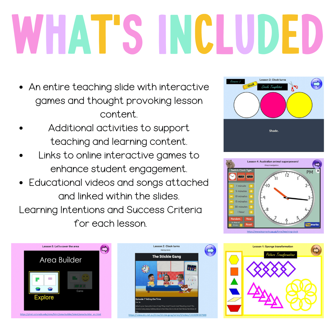 Multi Age K-2 Year B Unit 8 NSW Maths Teaching Slides - Teaching Slides