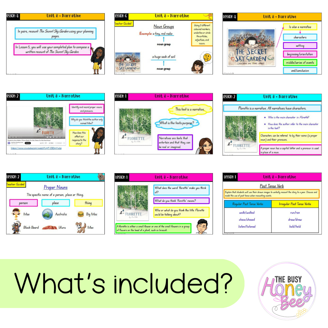 Multi Age K-2 Year B Unit 8 NSW Narrative English Teaching Slides - Teaching Slides