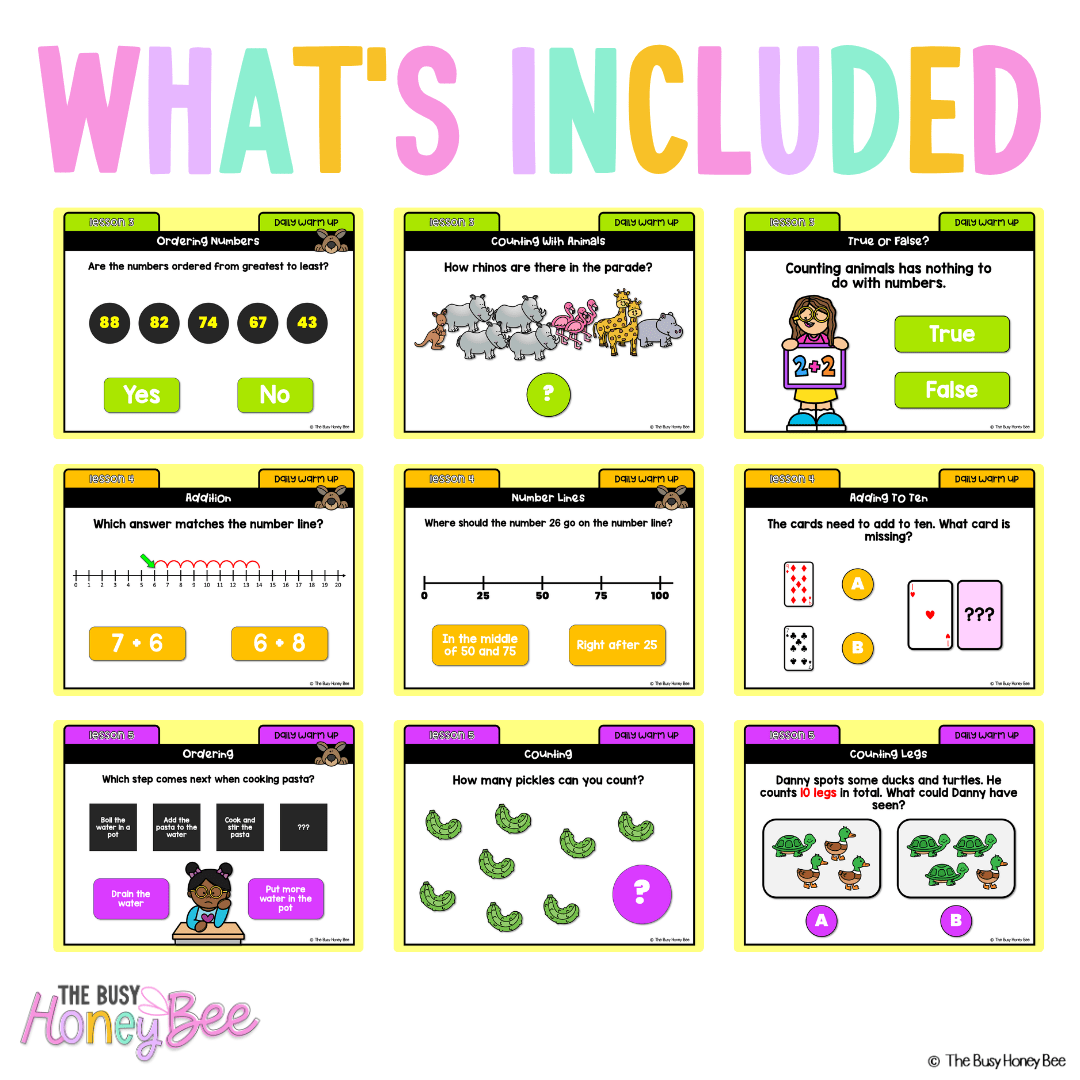 Multi Age K-2 Yr A Australian | NSW Math Daily Review Warm-Up Term 4 Mega Bundle - Warm Up | Revision