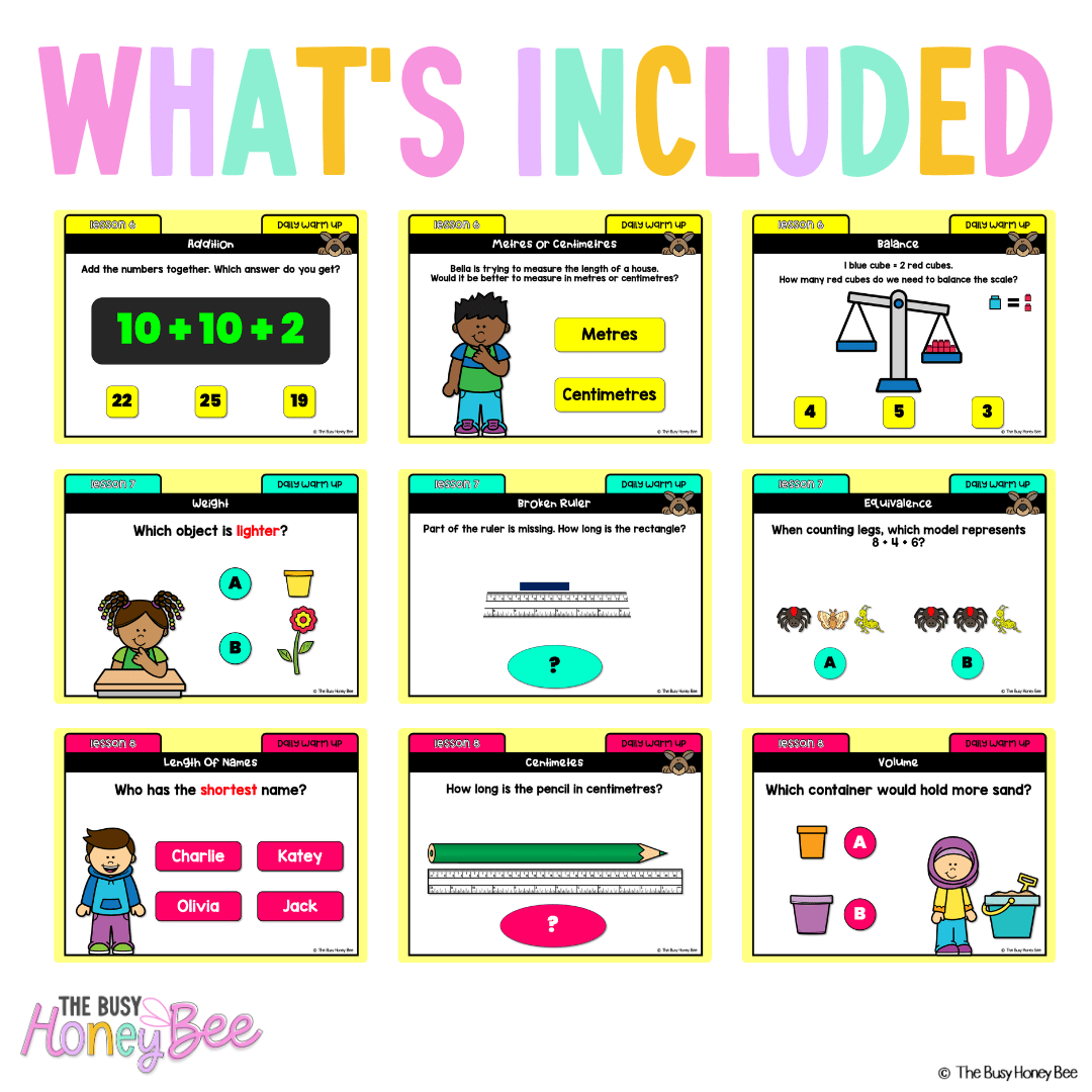 Multi Age K-2 Yr A Australian | NSW Math Daily Review Warm-Up Term 4 Mega Bundle - Warm Up | Revision