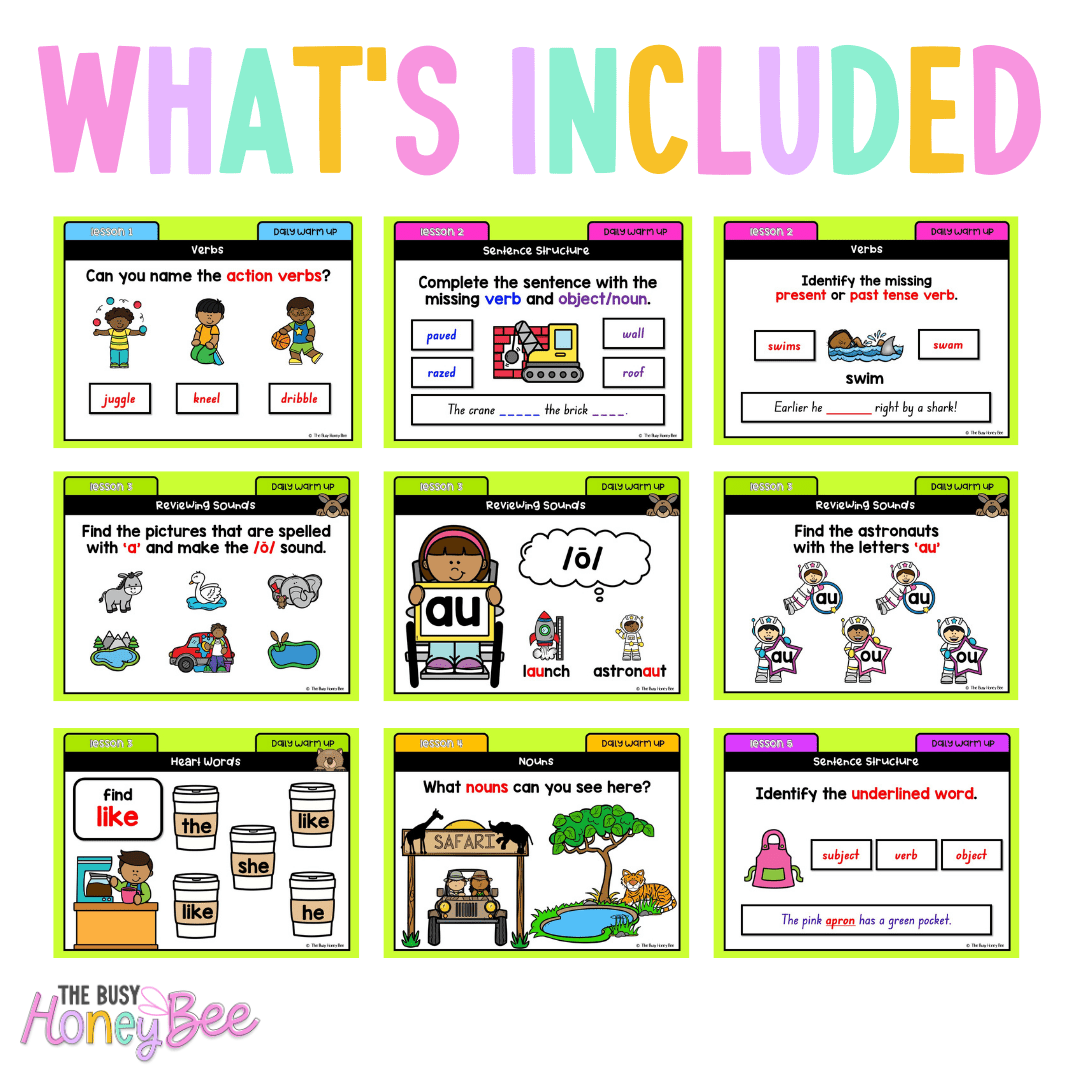 Multi Age K-2 Yr B Australian | NSW English Daily Review Term 1 Mega Bundle - Warm Ups | Revision