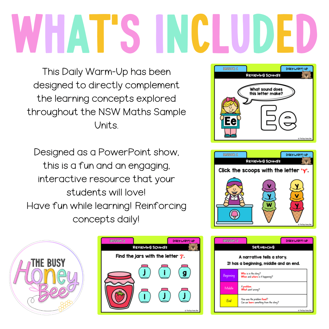 Multi Age K-2 Yr B Australian | NSW English Daily Review Term 3 Mega Bundle - Warm Up | Revision