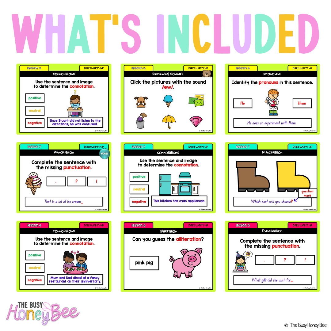 Multi Age K-2 Yr B Australian | NSW English Daily Review Term 4 Mega Bundle - Warm Up | Revision