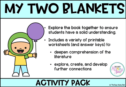My Two Blankets by Irena Kobald Activity Pack - Activity Pack
