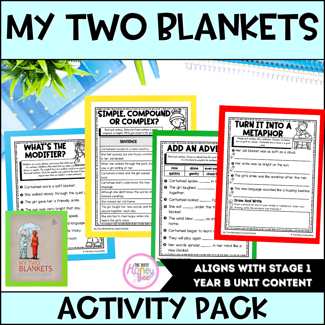 My Two Blankets by Irena Kobald Activity Pack - Activity Pack