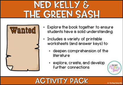 Ned Kelly and the Green Sash Activity Pack -