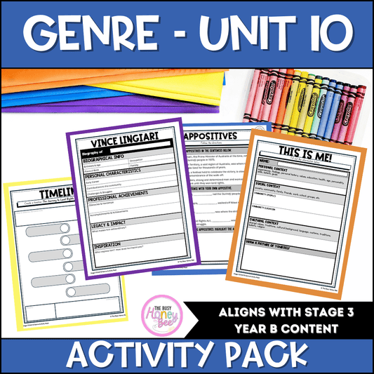 NSW Stage 3 Year B English Sample Unit of Work 10 Genre Activity Pack -