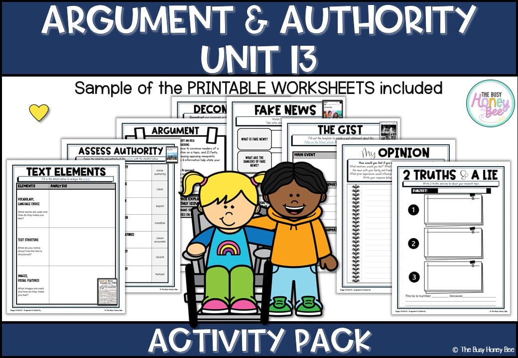 NSW Stage 3 Year B English Sample Unit of Work 13 Argument and Authority Activity Pack -
