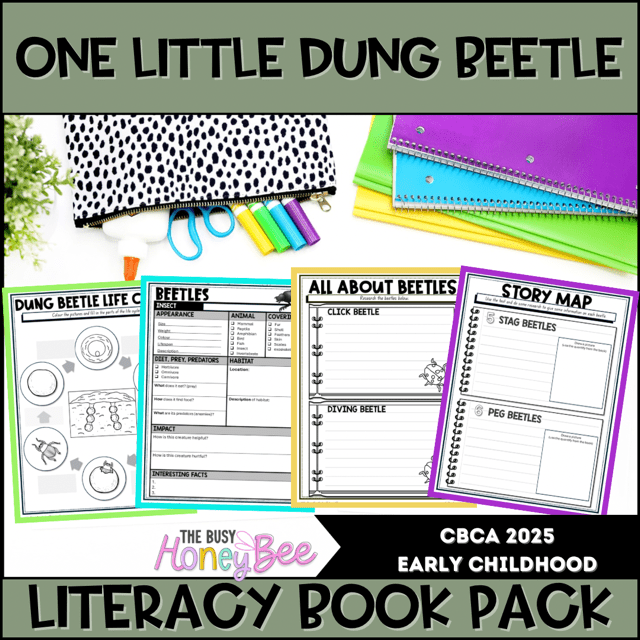 One Little Dung Beetle by Rhian Williams - CBCA 2025 - Literacy Book Pack - Activity Pack