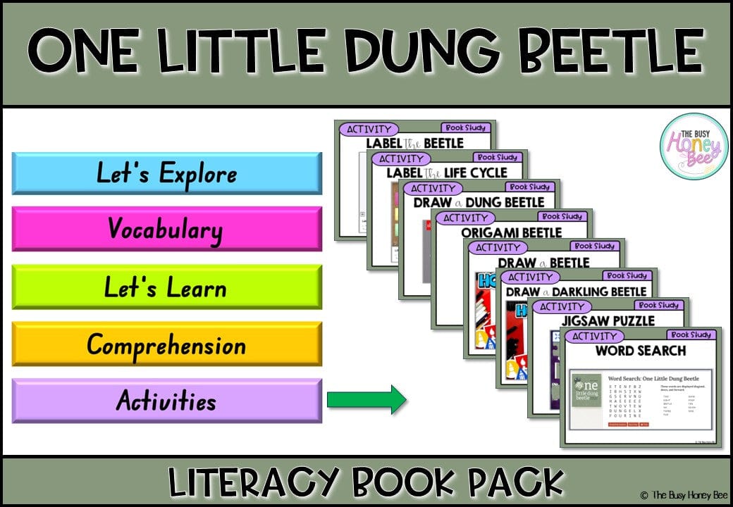One Little Dung Beetle by Rhian Williams - CBCA 2025 - Literacy Book Pack - Activity Pack
