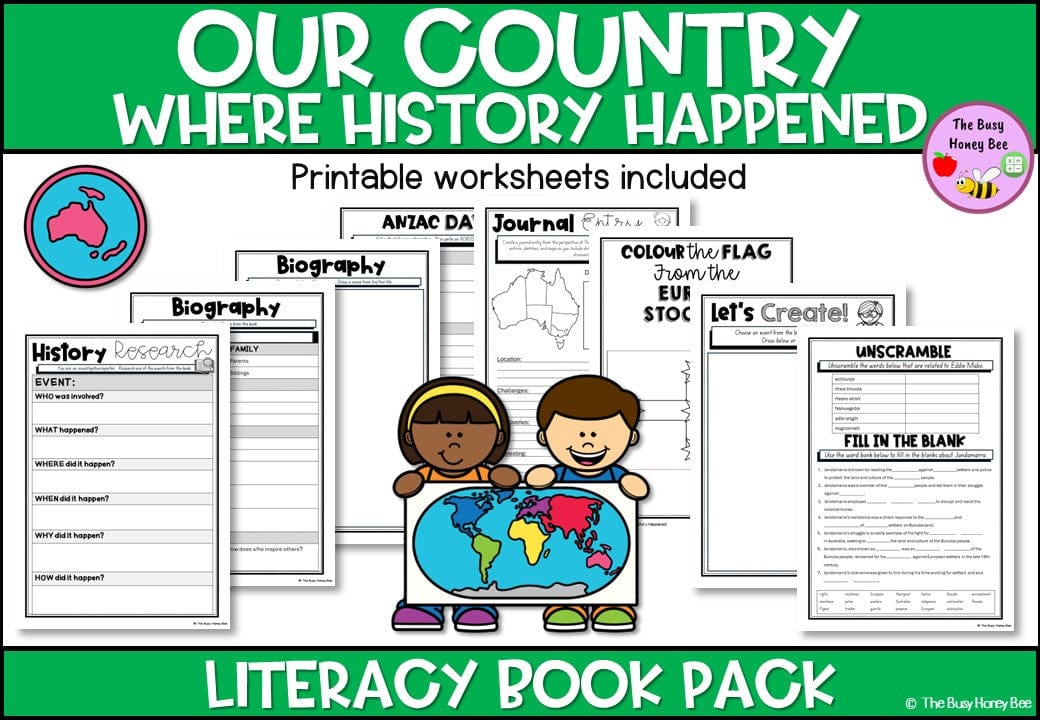 Our Country: Where History Happened - CBCA 2024 - Literacy Book Pack - Activity Pack