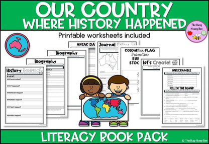 Our Country: Where History Happened - CBCA 2024 - Literacy Book Pack - Activity Pack