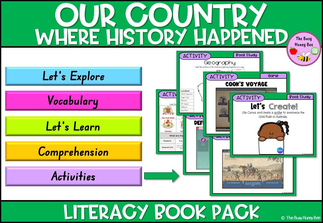 Our Country: Where History Happened - CBCA 2024 - Literacy Book Pack - Activity Pack