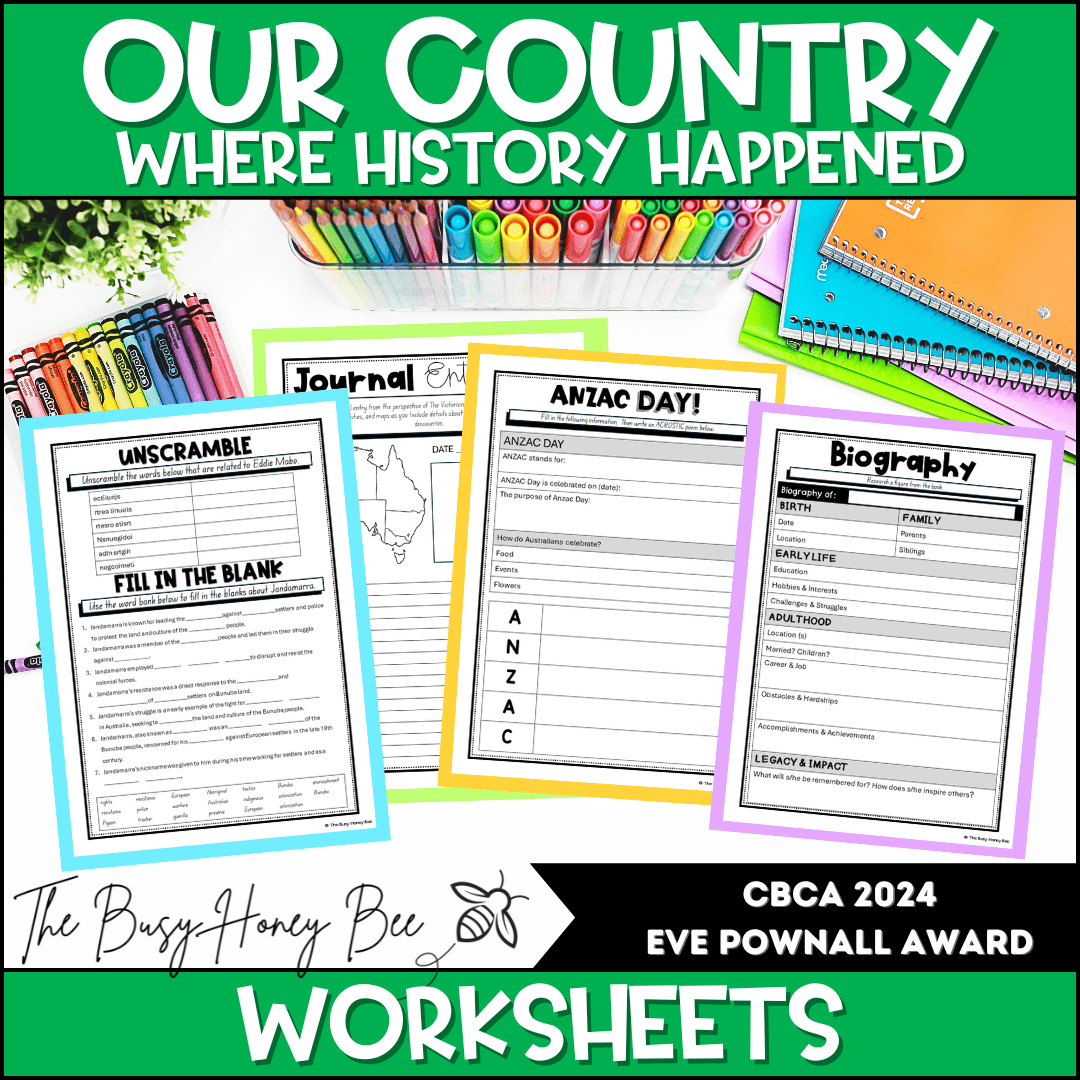 Our Country: Where History Happened - CBCA 2024 - Literacy Book Pack - Activity Pack