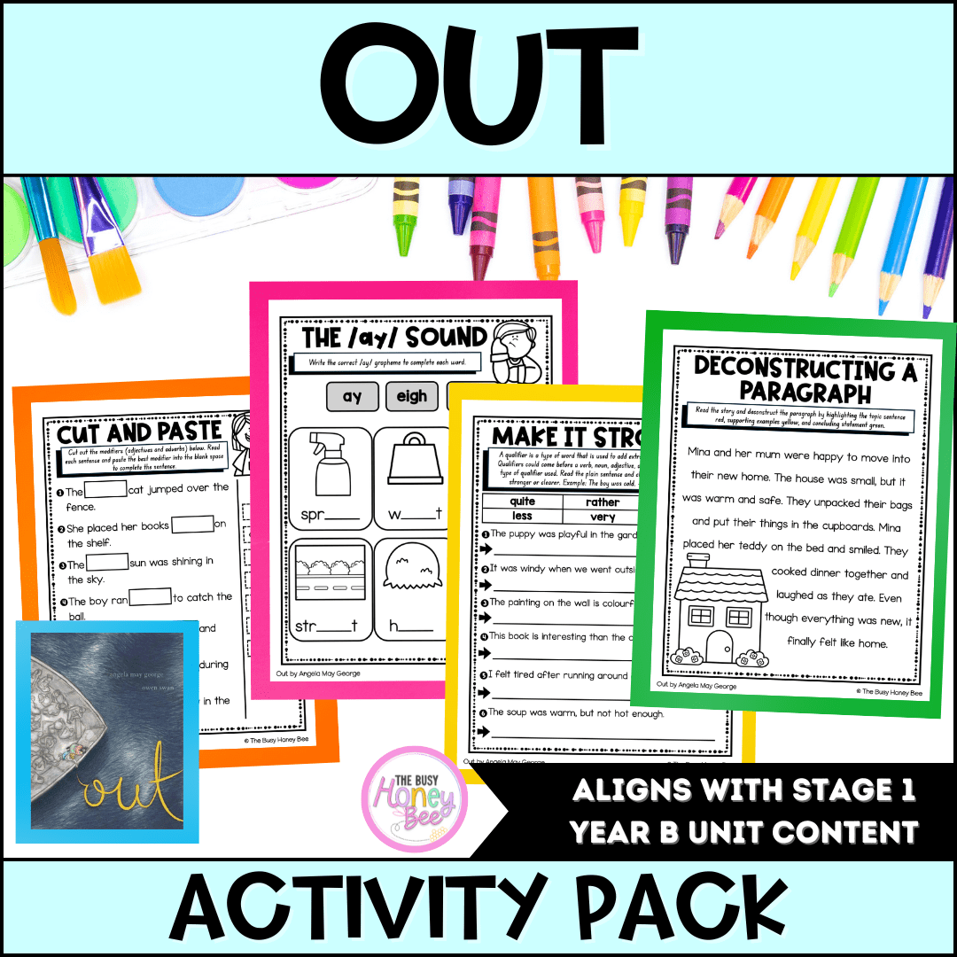 Out by Angela May George Activity Pack - Activity Pack