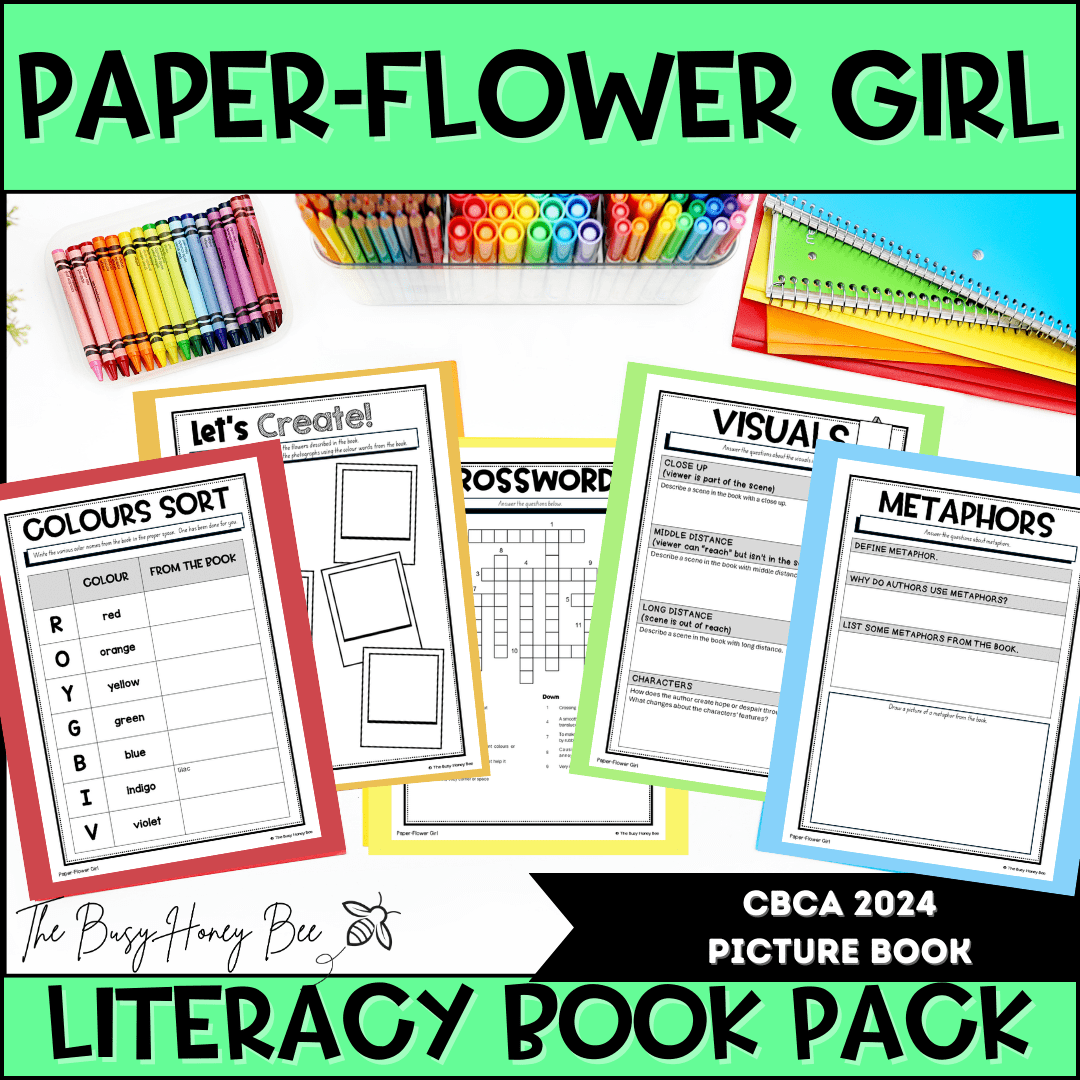 Paper Flower Girl - CBCA 2024 - Literacy Book Pack - Activity Pack