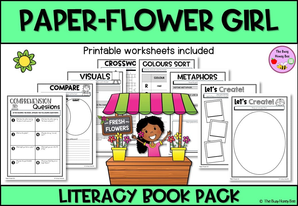 Paper Flower Girl - CBCA 2024 - Literacy Book Pack - Activity Pack