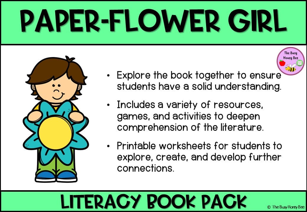 Paper Flower Girl - CBCA 2024 - Literacy Book Pack - Activity Pack