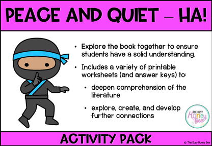 ‘Peace and Quiet – Ha!’ by Sue Murray Activity Pack - Activity Pack