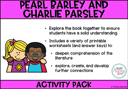 Pearl Barley and Charlie Parsley by Aaron Blabey Activity Pack - Activity Pack