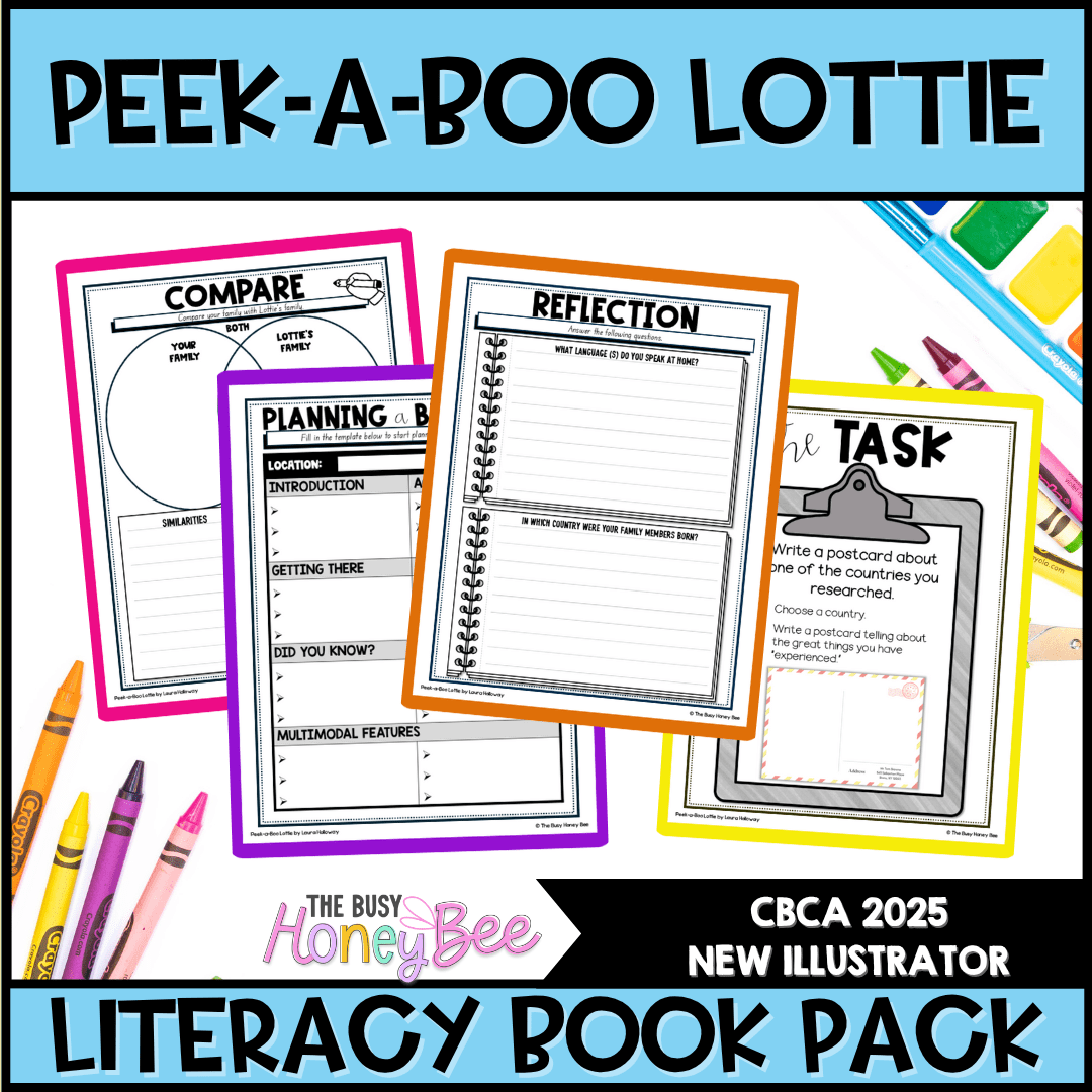 Peek-a-Boo Lottie, Kristen Willis - CBCA 2025 - Literacy Book Pack - Activity Pack